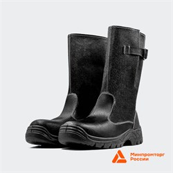 Сапоги рабочие из юфть-кирзы на ПУ подошве (3218ЮК) - фото 173158