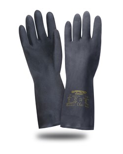 Перчатки Safeprotect ХЕВИВЕЙТ (латекс/полихлоропрен, хл.слой, толщ.0,67мм, дл.320мм) - фото 174896