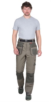 Брюки СИРИУС-ТОКИО т. песочный с хаки 100%х/б пл. 265 г/кв.м - фото 175819