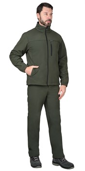 Куртка СИРИУС-АЗОВ хаки софтшелл пл 350 г/кв.м - фото 176251