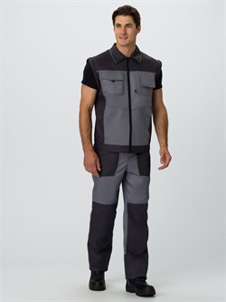 Куртка-трансформер Лидер (тк.Балтекс,210), т.серый/св.серый - фото 46686