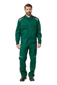 Куртка "Алатау" зеленый/черный 240 г/м.кв, 100%ХБ, ВО, Саржа  КУР333 - фото 47877