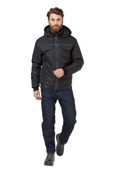 Куртка "Тахо" черный (демисезонная) 95 г/м.кв, 100% ПЭ, ВО, TPU, Остин КУР511 - фото 48166