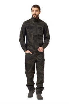 Куртка "Аксель" Кмф хаки/черный 190 г/м.кв, 65%ПЭ+35%ХБ Camotex КУР720 - фото 48449