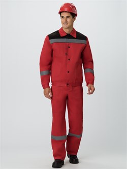 Костюм Легион-1 СОП (тк.Смесовая,210) брюки, красный/черный - фото 48662