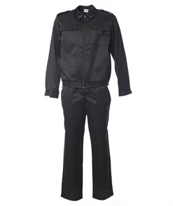 Костюм Охранник куртка, брюки (тк.Смесовая,200), черный - фото 49544