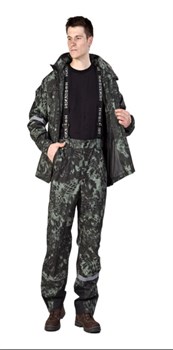 Костюм Барракуда (тк.Таслан) брюки COSMO-TEX, набивка/черный - фото 53141