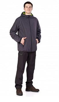 Куртка Арго (тк.SOFTSHELL) COSMO-TEX, серый/лайм - фото 53864