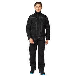 Костюм мужской Викинг 2021 черный (куртка и брюки) - фото 55347
