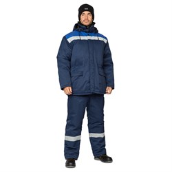 Куртка мужская утепленная Бригадир-М СОП темно-синий/василек - фото 55570