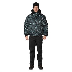 Куртка мужская утепленная с капюшоном Альфа КМФ город серый - фото 55861
