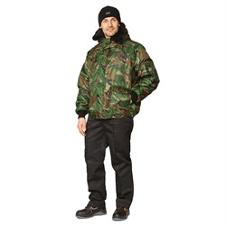 Куртка мужская утепленная с капюшоном Альфа КМФ кукла - фото 55870