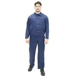 Костюм мужской Сталкер темно-синий (куртка и полукомбинезон) - фото 56094