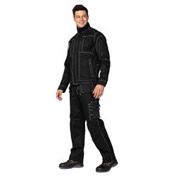 Костюм мужской Викинг 2020 черный (куртка и брюки) - фото 56114