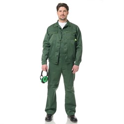 Костюм мужской Докер зеленый (куртка и полукомбинезон) - фото 56340