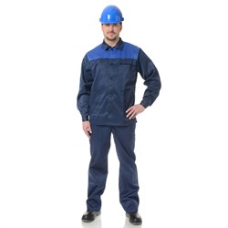 Костюм мужской Стандарт 2 синий/василек (куртка и полукомбинезон) - фото 56442