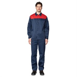 Костюм мужской Стандарт 1 синий/красный (куртка и брюки) - фото 56462