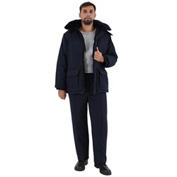 Костюм мужской утепленный форменный темно-синий (куртка и брюки) - фото 57048