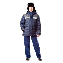 Куртка женская утепленная Эльбрус темно-синий/серый - фото 57154
