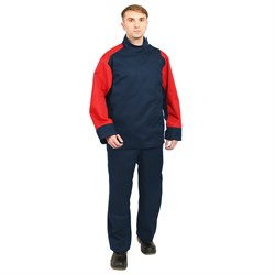 Костюм огнестойкий Гектор синий/красный 1 класса защиты (куртка и брюки) - фото 57524