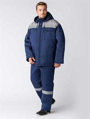 Куртка зимняя Экспертный-Люкс NEW (тк.Смесовая,210), т.синий/серый - фото 5955