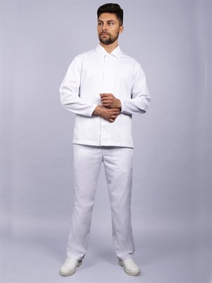 Куртка мужская ХАССП-Премиум (тк.Оптима,160), белый - фото 5958