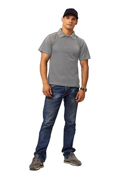 Рубашка "ПОЛО" короткий рукав серый ФУТ503 - фото 59705