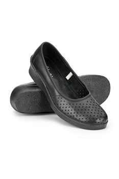 Туфли "Нуар" кожаные, женские черные ТУФ002 - фото 59863