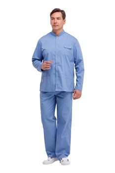 Куртка "Крокус 1" серо-голубой 145 г/м.кв, 50%ХБ+50%ПЭ, Сатори  МЕД401 - фото 59899