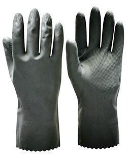 Перчатки Safeprotect КЩС-1-SP черные (латекс, слой Silver, толщ.0,45мм, дл.300мм) - фото 60479