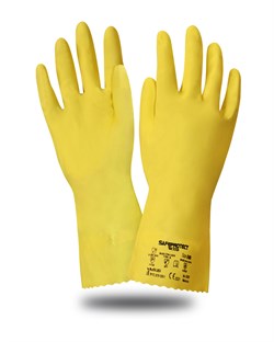 Перчатки Safeprotect ЧИСТОТА (латекс, хлопк.слой, толщ.0,38мм, дл.300мм) - фото 60493
