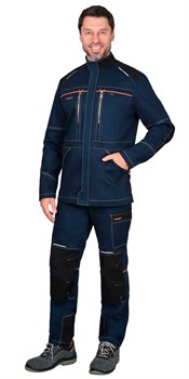 Куртка "СИРИУС-ШАТЛ-РОСС" удл. синяя с черным - фото 62112