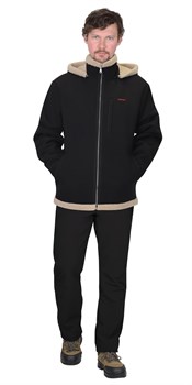 Куртка мужская с капюшоном «СИРИУС-ШТУРМ» демисезонная, черная - фото 64479