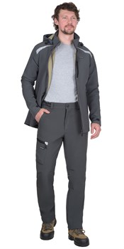 Костюм "СИРИУС-Спейс" куртка, брюки, софтшелл т.серый - фото 65174