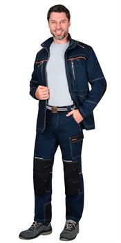 Костюм "СИРИУС-ШАТЛ-РОСС" куртка, брюки, синий с черным - фото 67117