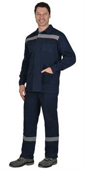 Костюм "Сфера" летний: куртка. брюки т.синий с СОП (распродажа) - фото 67405