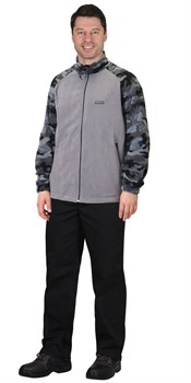 Куртка флисовая т.серая с КМФ Мультикам серый - фото 67412