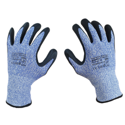 Перчатки рабочие защитные Scaffa Механик NY1350S-NV/BLK нейлон с нитриловым покрытием синий/черный (неполный облив один слой, 13 класс вязки) - фото 67701
