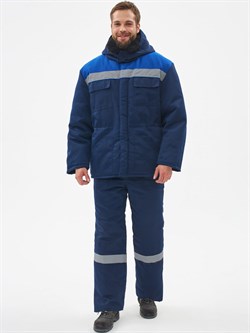 Костюм зимний Легион-К (тк.Смесовая,210) брюки, т.синий/васильковый - фото 68005