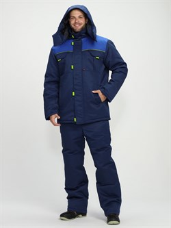 Костюм зимний Фаворит-1 (тк.Смесовая,210) брюки, т.синий/васильковый - фото 68315