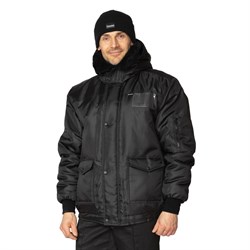 Куртка зимняя для Охранника укороченная Альфа, черный - фото 69456