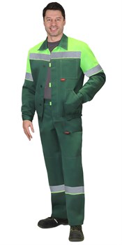 Костюм "ЛЕГИОНЕР" летний, куртка, брюки зеленый с лимонным и СОП 50мм - фото 72044