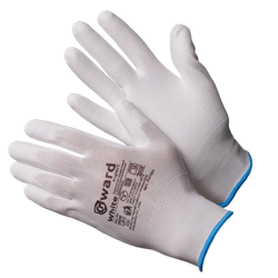 Перчатки Gward нейлоновые с полиуретановым покрытием, белый, PU1001 - фото 72099