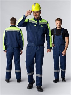 Костюм Сфера-2 СОП CH (тк.Смесовая,210) п/к, т.синий/лимонный - фото 76112