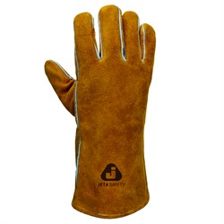 JWK301 Ferrus Перчатки сварщика Jeta Safety с крагой из спилковой кожи с подкладкой из хлопчатобумажной ткани и флиса, цвет оранжевый - фото 76713