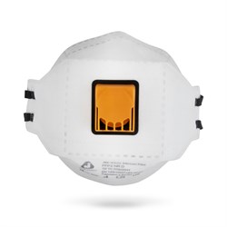 JM-9322 Micron Flex Респиратор с клапаном, трехпанельный, класс защиты FFP2 NR D - фото 77093