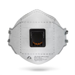 JM-9326 Micron Flex Респиратор с клапаном, с угольным слоем, трехпанельный, класс защиты FFP2 NR D - фото 77100