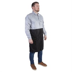 JPR-275-M Carbo-Lab Защитный халат, серый/черный, 98% полиэфир 2% карбон,  70 г/м², размер M - фото 77121