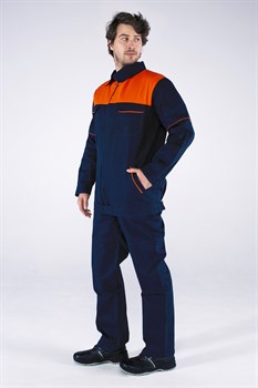 Костюм Союз (тк.Саржа,230) брюки, т.синий/оранжевый - фото 7978