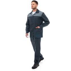 Костюм СПЕЦИАЛИСТ Лайт; куртка, брюки цв. т. серый, св. серый - фото 80212